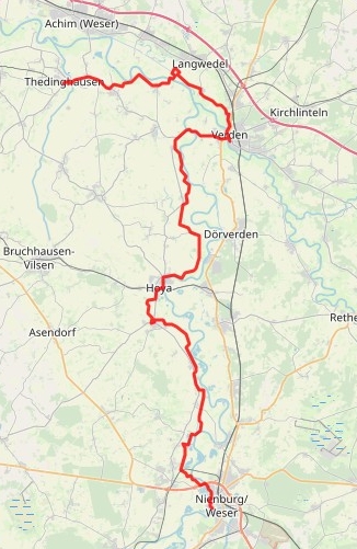 9. Etappe Nienburg – Thedinghausen ca 75km